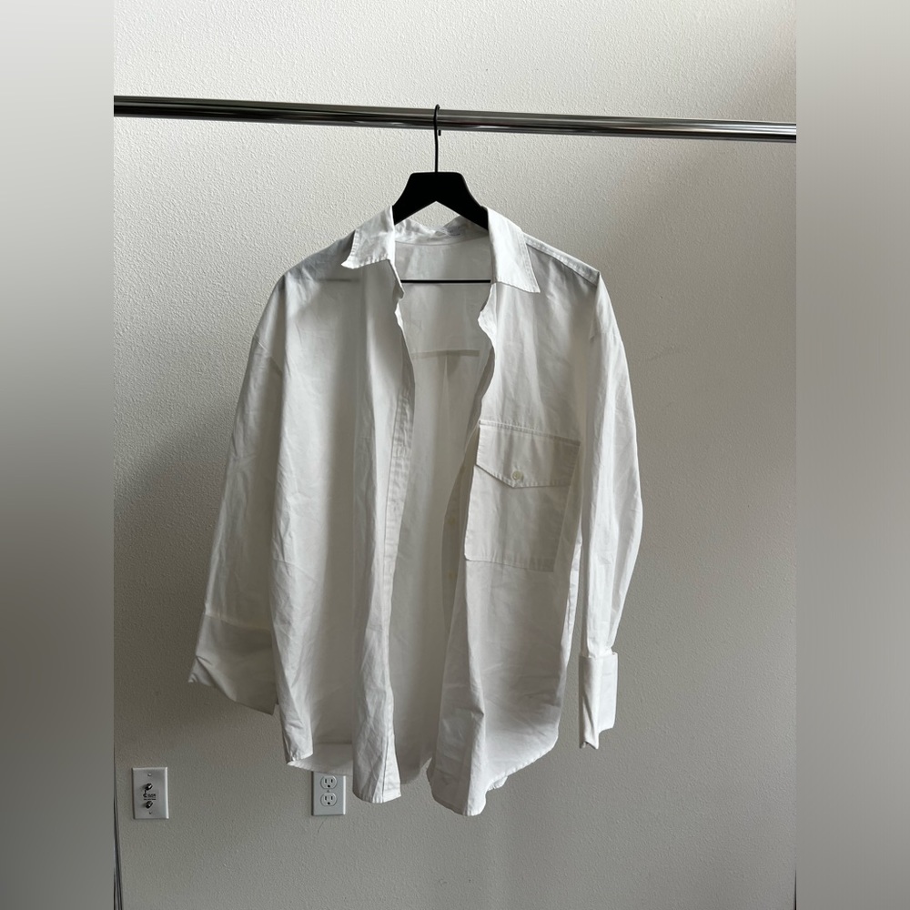OAK + FORT Oversized White Button Down